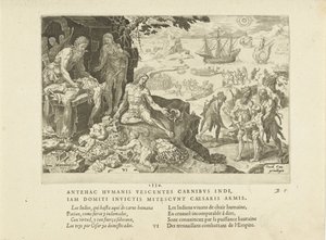 Kaiserliche Truppen bringen Zivilisation zu den Indianern, 1555