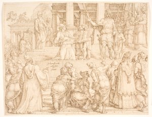 Die Bundeslade wird den Einwohnern Jerusalems vorgelesen von Maarten van Heemskerck
