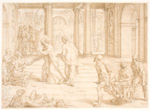 Petrus heilt einen Gelähmten von Maarten van Heemskerck