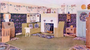 Entwurf für das Wohnzimmer in Falkewood, ca. 1906 von Mackay Hugh Baillie Scott