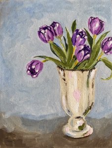Lila Tulpen in Vase