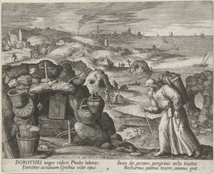 Der heilige Dorotheus von Gaza als Einsiedler, 1600 von Maerten Vos de