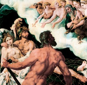 Mars und Venus in Vulcans Netz gefangen von Maerten van Heemskerck