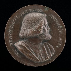 Francesco Malipiero, venezianischer Patrizier, Bruder von Vincenzo [Vorderseite], 1523 von Maffeo Olivieri