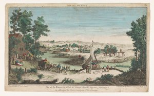 Ansicht des Flusses und der Insel Kourou