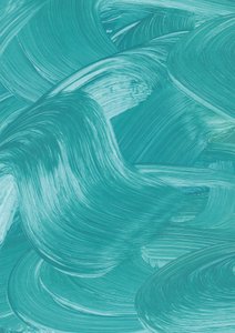 Fließende Teal-Pinselstriche von Maira Ribena