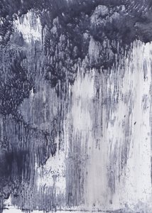 Indigo fließendes Abstrakt