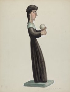 Geschnitzter und bemalter Santo - Santa Rita von Majel G. Claflin