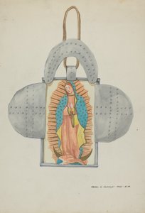 Handgezeichnete Guadalupe in Zinnform von Majel G. Claflin