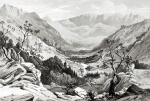 Ansicht zwischen Senafe und Rahaguddy, graviert von James Ferguson