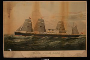 White Star Line Royal & United States Mail Dampfer Liverpool & New York Britannic