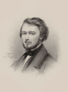 Porträt des Geigers und Komponisten Hubert Léonard 1819-1890, 1850 von Maksymilian Fajans