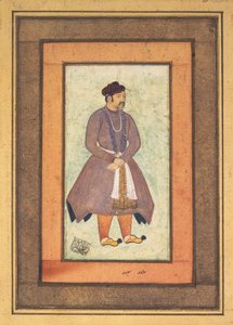 Porträt von Akbar dem Großen 1542-1605, Mogul-Kaiser, zweite Hälfte des 16. Jahrhunderts von Manohar