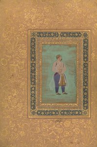 recto: Porträt von Prinz Danyal, Folio aus dem Shah Jahan Album von Manohar