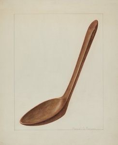 Holzspatel, ca. 1938. von Manuel G. Runyan