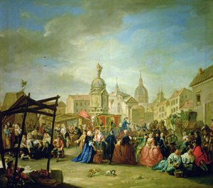 Die Messe von Madrid auf der Plaza de la Cebeda