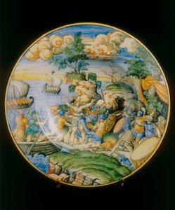 Raub der Helena, Platte zugeschrieben Marcantonio Raimondi, aufbewahrt im Museo Nazionale del Bargello, Florenz von Marcantonio (attr.to) Raimondi