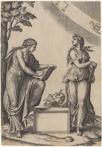 Zwei Frauen mit dem Tierkreis