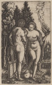 Mann und Frau mit einem Ball von Marcantonio Raimondi possibly after Francesco Francia