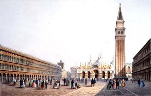 Piazza S. Marco, graviert von Brizeghel