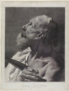 Der heilige Bartholomäus, aus Die Heilige Familie und die zwölf Apostel