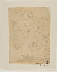 Skizzen von Figuren, Landschaft