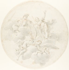 Die Bestrafung von Amor durch Eifersucht in Anwesenheit von Diana und Mars von Marcantonio Franceschini