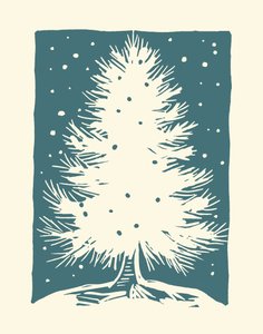 Weißer Weihnachtsbaum von Marco Campedelli