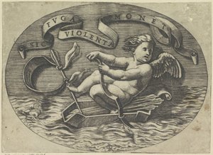 Amor entkommt über das Meer Sic ruga violenta monet (Titel auf Objekt) von Marco Dente