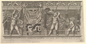 Speculum Romanae Magnificentiae: Basrelief mit drei Cupidos, 1519