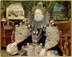 Porträt von Königin Elisabeth I. von England, bekannt als das Armada-Porträt, ca. 1588 von Marcus Gheeraerts