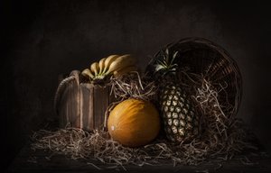 Dunkles Tropisches Stillleben von Margareth Perfoncio