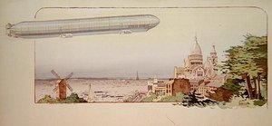 Das Spiess-Zodiac-Luftschiff, veröffentlicht von Mabileau, Paris von Marguerite (fl.1909 14) Montaut