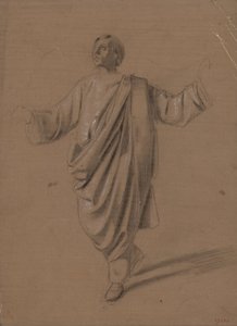 Akademische Studie einer männlichen Figur von Marià Fortuny Marsal
