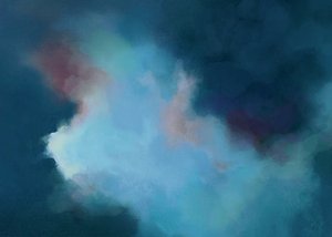 Abstrakter blauer Dunst