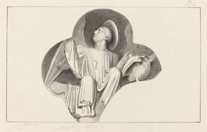 Ein Engel, von der Wells Cathedral von Maria Denman after John Flaxman
