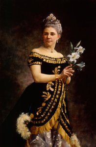 Porträt der Opernsängerin Ida Basilier-Magelssen 1846-1928 als Philine in der Oper, 1887 von Maria Wiik