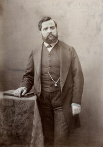 Dreiviertelporträt des Malers Thomas Couture, mit Schnurrbart und dichtem Bart von Marie Alexandre Alophe