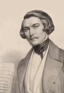 Porträt des Pianisten und Komponisten Alfred Quidant 1815-1893, ca. 1840