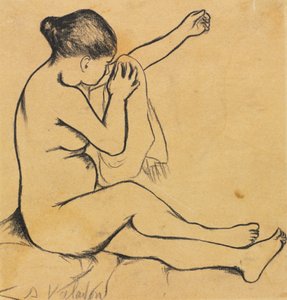 Sitzender weiblicher Akt, erstes Drittel 1900er