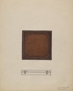 Leder-Medaillenkasten, 1936 von Marie Famularo