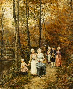 Der Nachmittagsspaziergang, 1879 von Marie Francois Firmin Girard