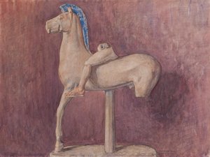 Pferd mit Reiter (Akropolis Museum Inv. 700) von Marie Henriques