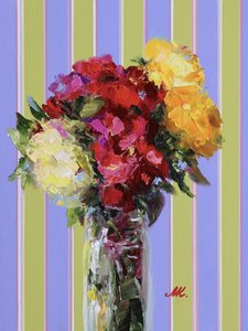 Bunt Gestreifter Blumenstrauß