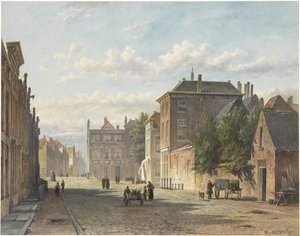 Die Gedempte Burgwal in Den Haag von Marinus van Raden