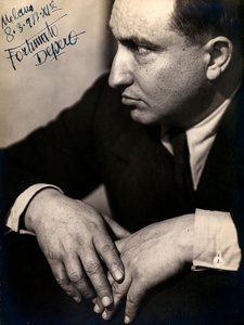 Porträt des futuristischen Malers Fortunato Depero, aufgenommen am 8. März