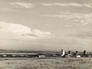 Getreidesilos im Mittleren Westen, "Kornkammer der USA" / Große Ebenen, Carter, Montana von Marion Post Wolcott