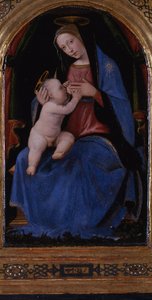 Triptychon, Mittelteil: Thronende Maria lactans, 1500 von Mariotto Albertinelli