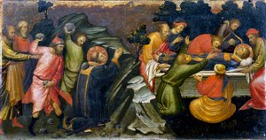 Steinigung und Beerdigung des heiligen Stephanus, des ersten christlichen Märtyrers, ca. 36 ca. 1394-1424 von Mariotto di Nardo