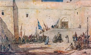 Ein Festtag, ca. 1910 von Marius Bauer